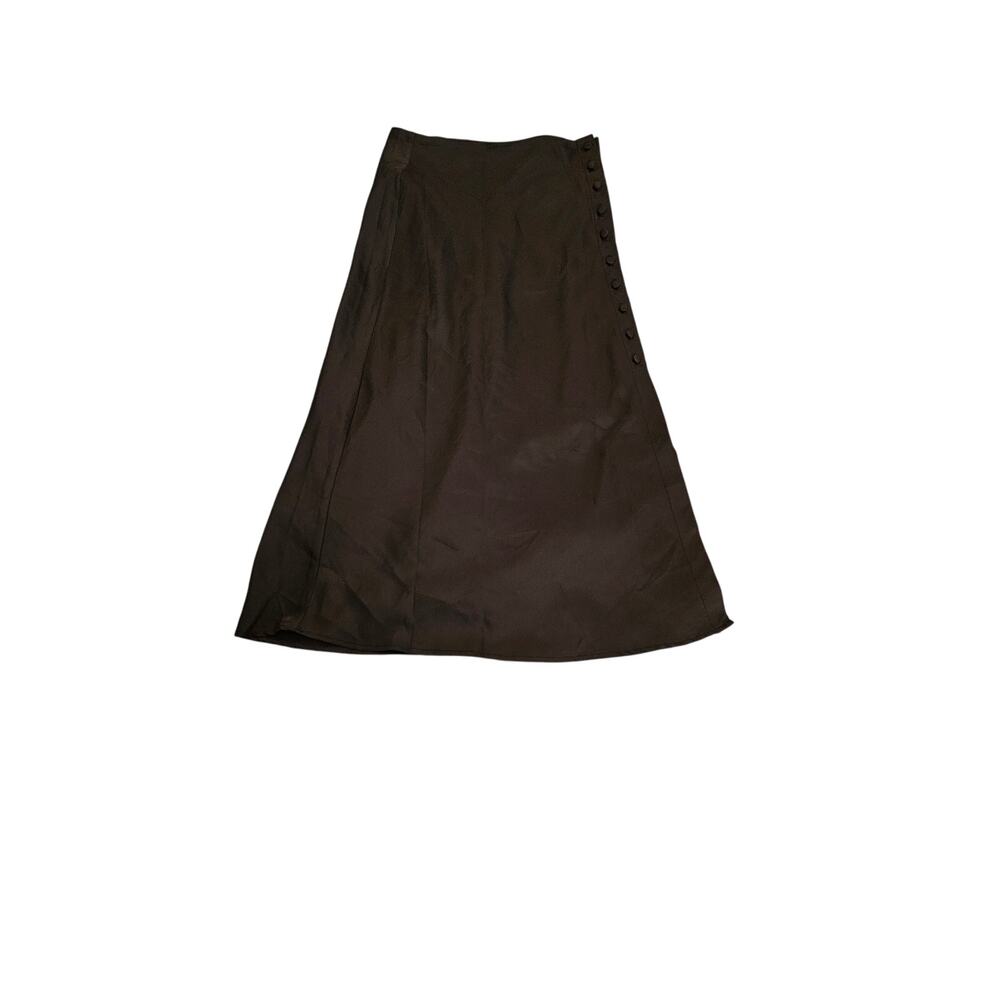 Forever 21 Small Black Full Button Up Skirt